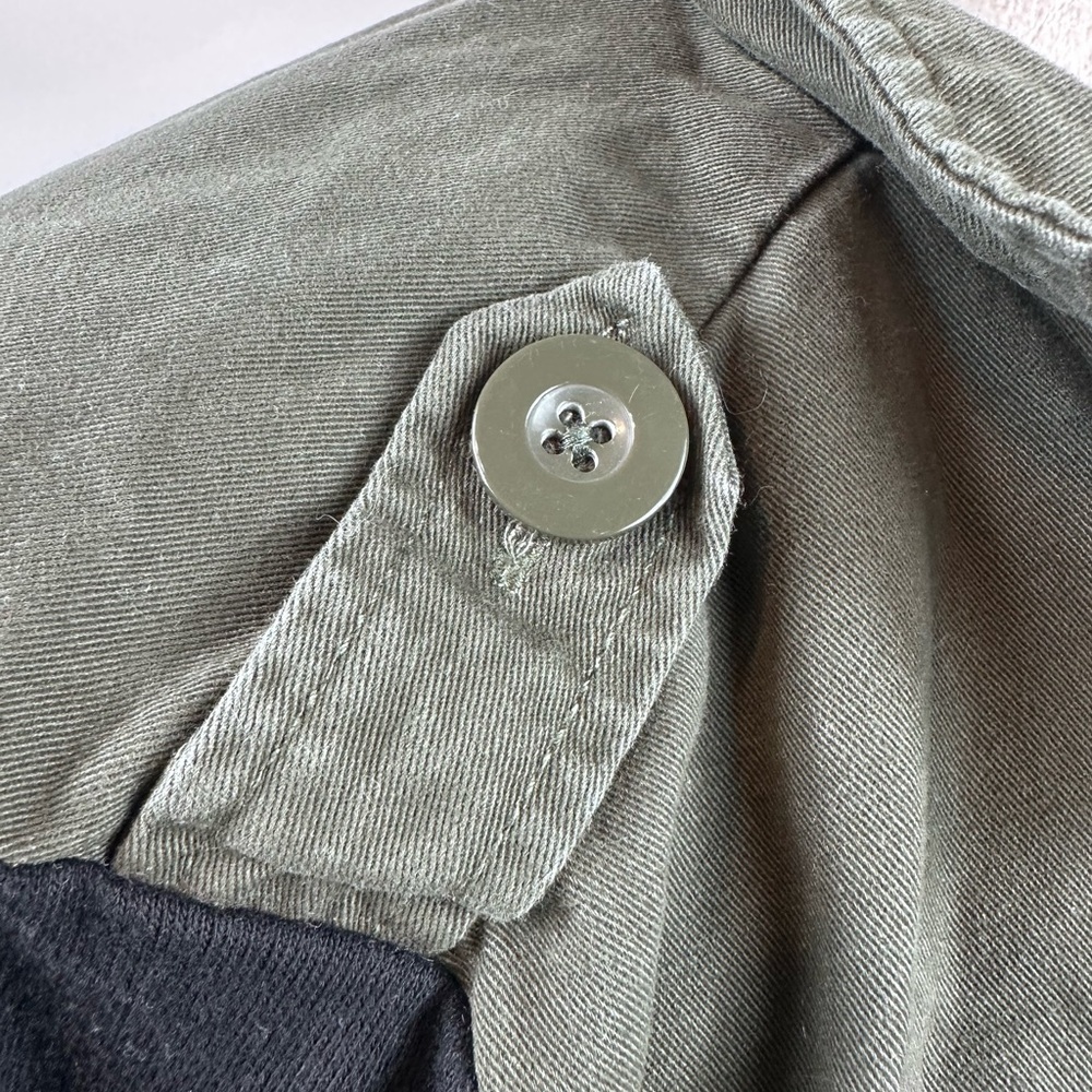 Torrid Army green twill and French terry jacket drawstring size 1-1X:14-16 - Picture 7 of 10